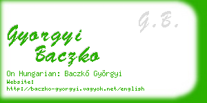 gyorgyi baczko business card