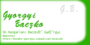 gyorgyi baczko business card